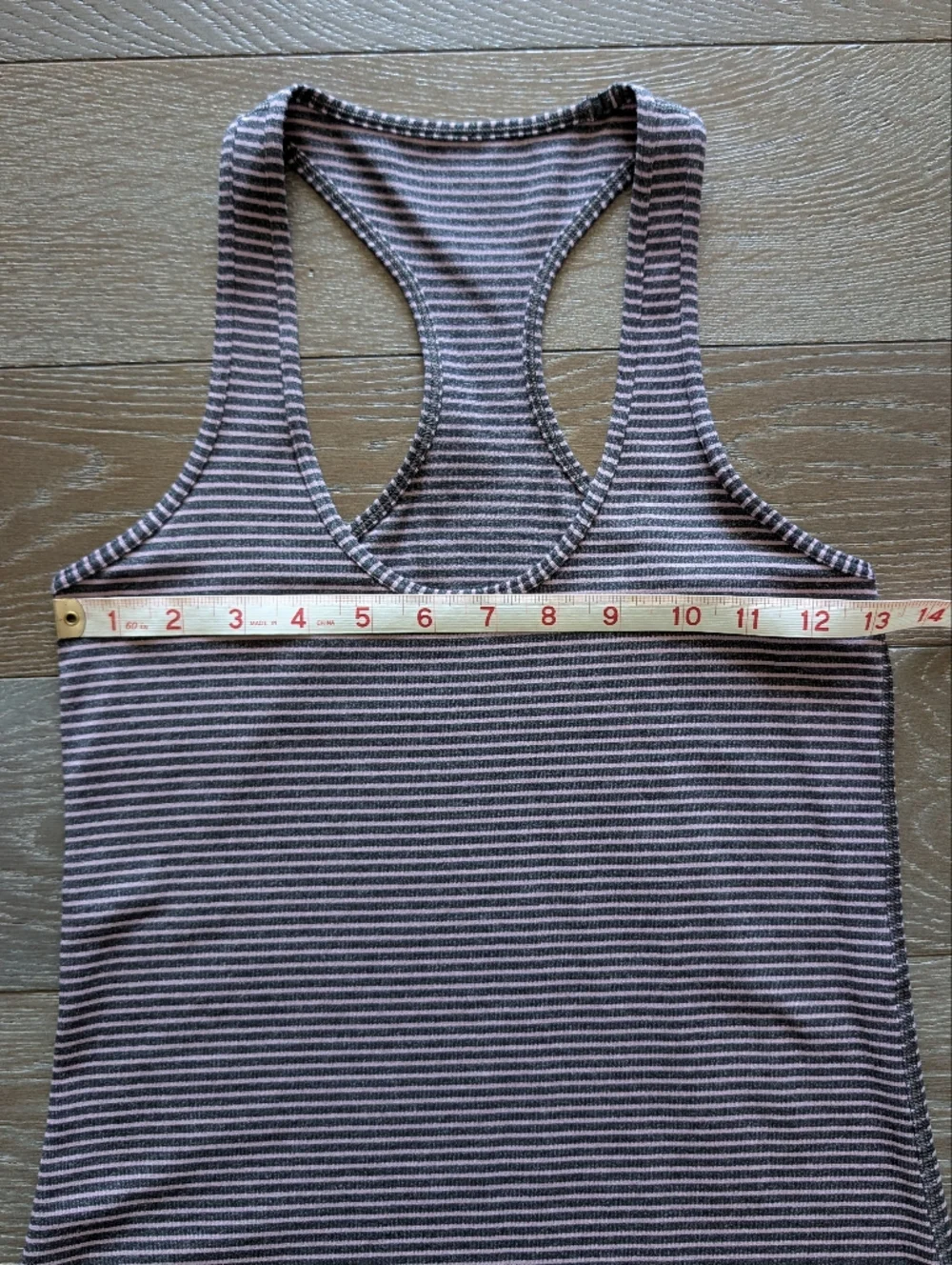 Lululemon Athletica Cool Racerback Hyper Stripe Mauvelous Heathered Black